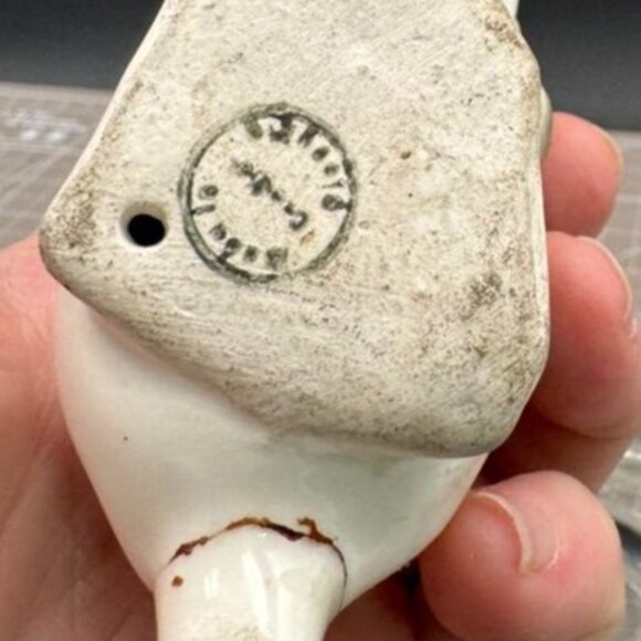 Antique Porcelain Dog Figurine With Fly on Paw READ - Picture 5 of 6